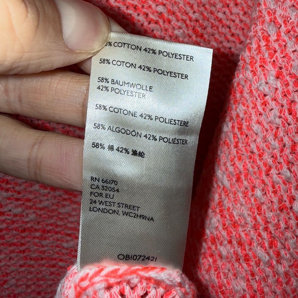 Free People Womens Bright Lights Slouchy Bright pinky coral Sweater Size XS EUC - Picture 7 of 9